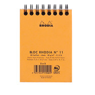 Rhodia Classic Wirebound Notepad - Small - Orange - Squared - Picture 1